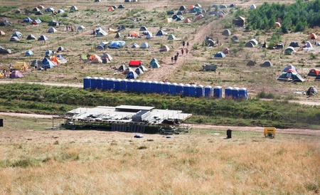 Спорожнілий табір на третій день фестивалю