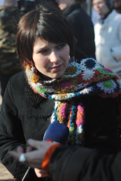 Журналістка на акції